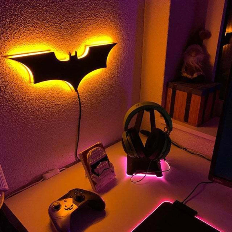 applique murale Batman bois LED