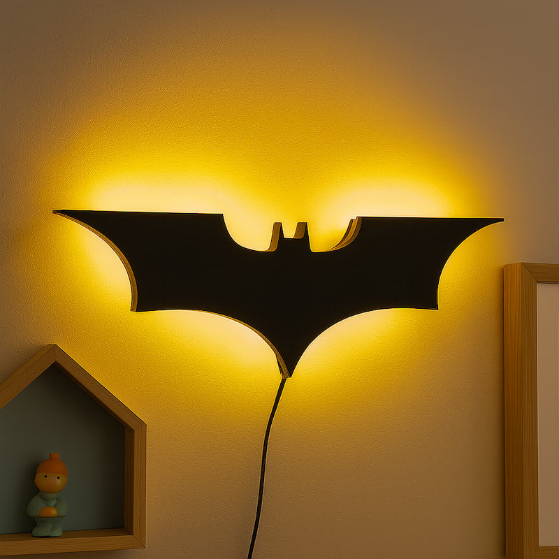 applique murale Batman bois LED