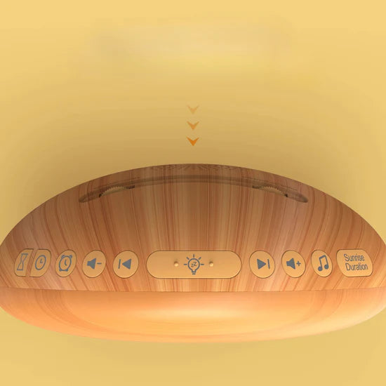 reveil simulateur d'aube en bois