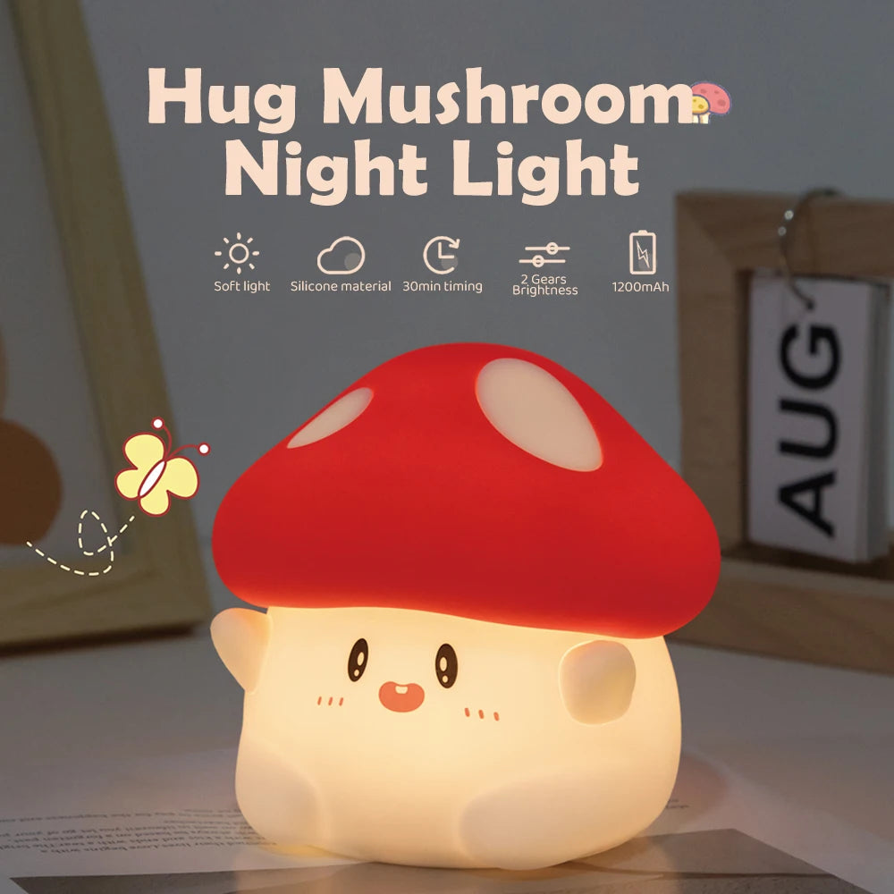 champignon kawaii lumineux bébé