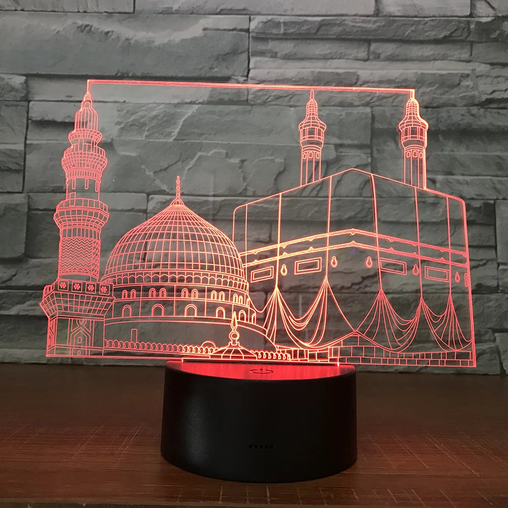 décoration lumineuse LED Kaaba et mosquée
