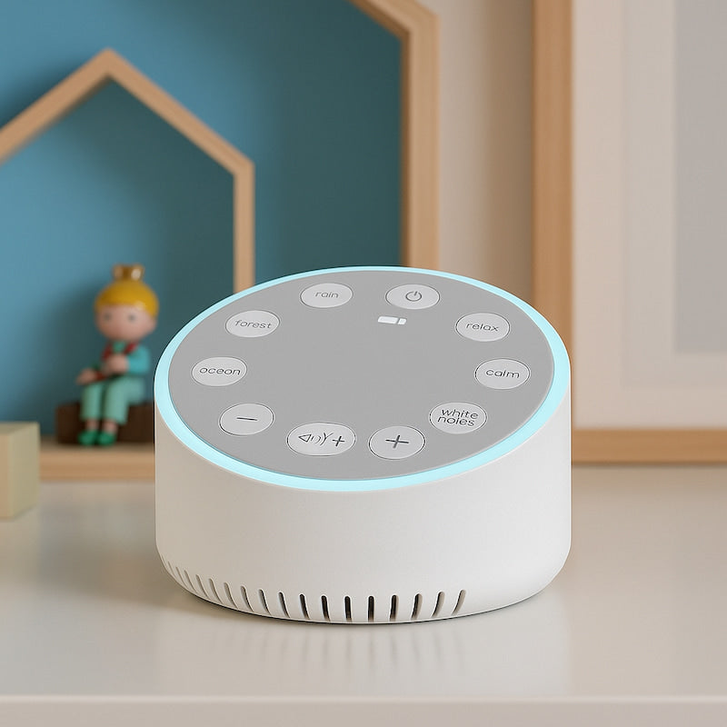 generateur de bruit blanc pour bébé et enfant. Améliore le sommeil, bruit de la nature, ocean pluie oiseaux orage vent