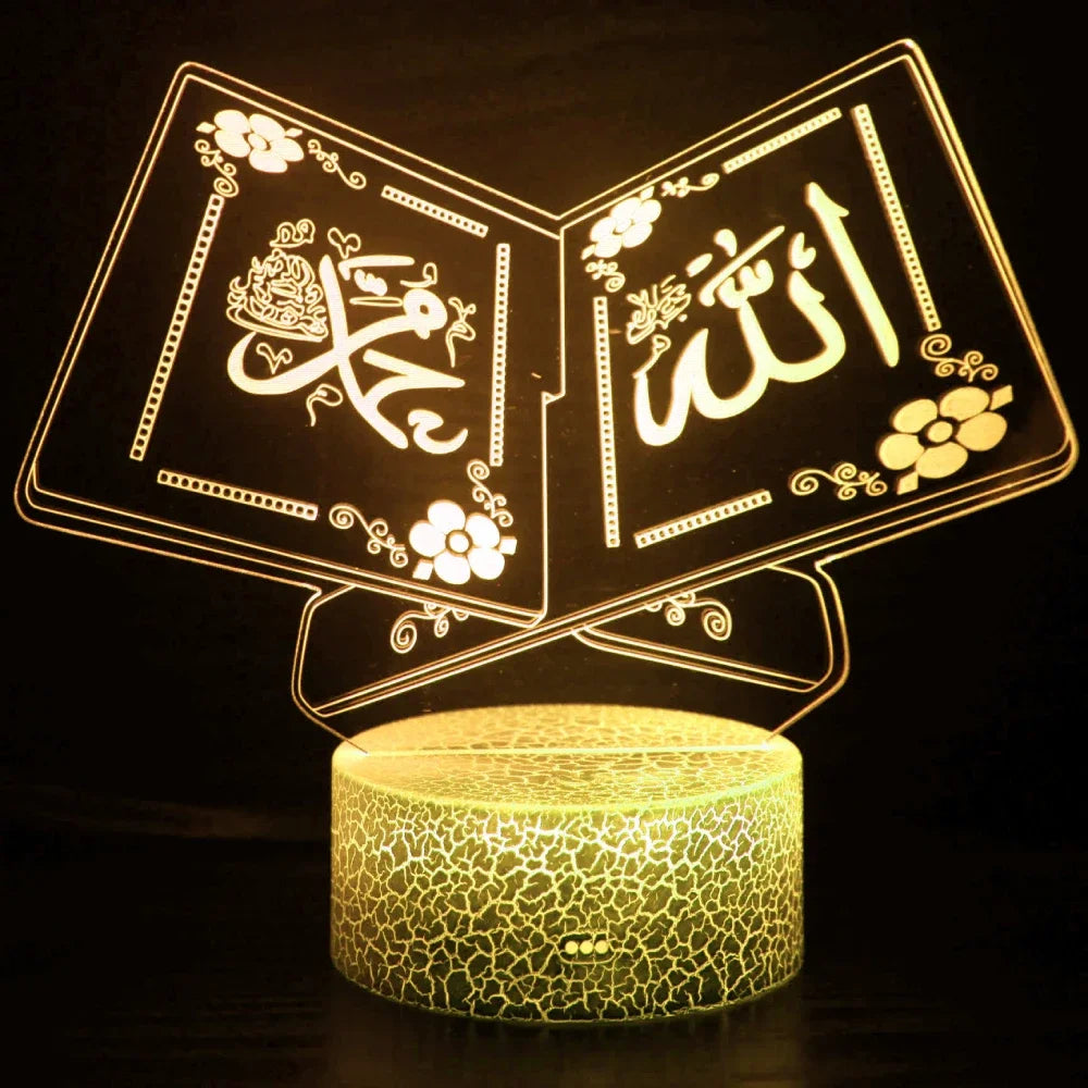 lampe 3D Allah et Mahomet décorative
