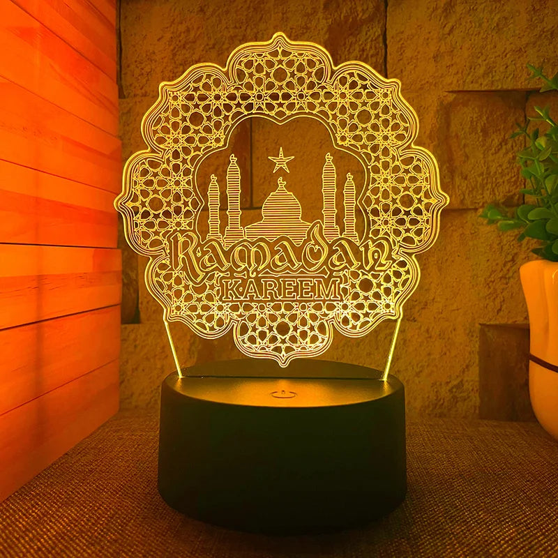 lampe LED Ramadan Kareem ajourée