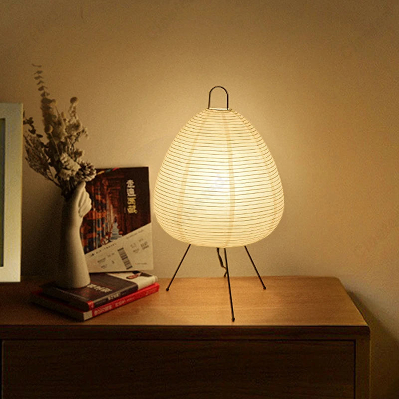 lampe de chevet design japonais artisanal