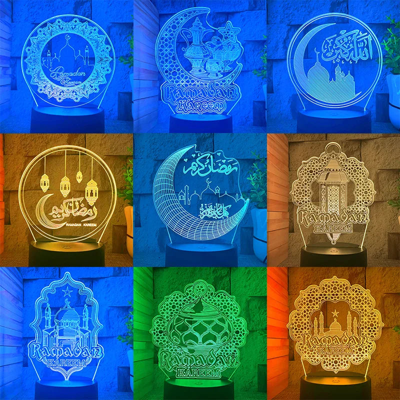 lumière spirituelle Ramadan avec socle noir