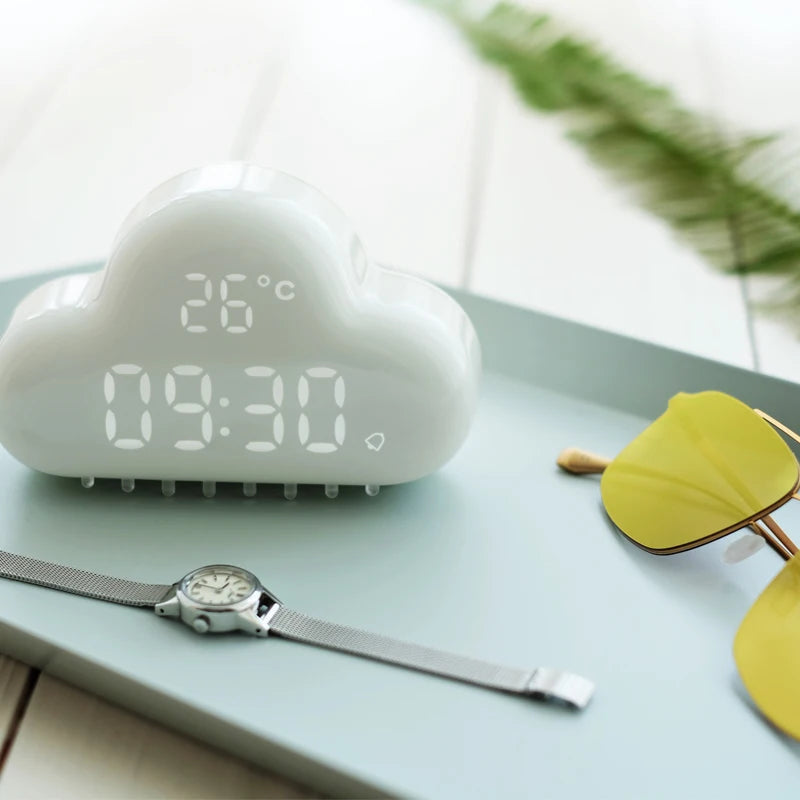 réveil décoratif nuage blanc pour chambre cocooning
