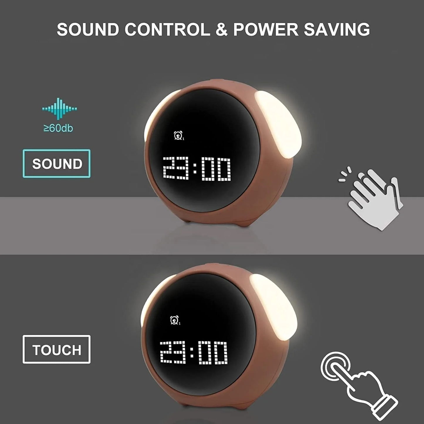 réveil enfant avec alarme snooze réglable