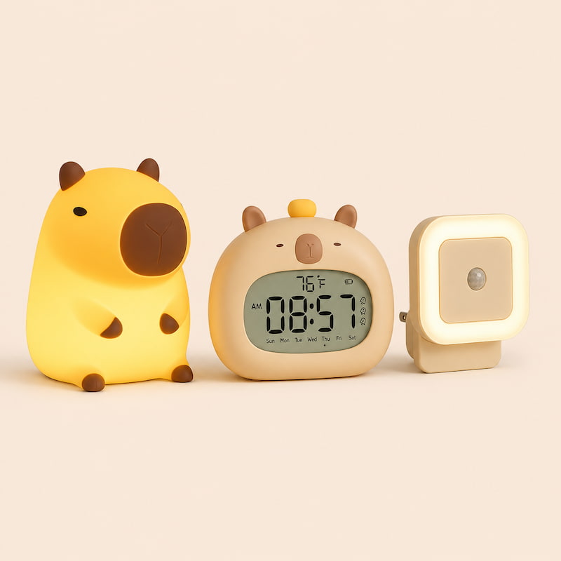 Pack Capybara | Réveil + Veilleuse 🦫