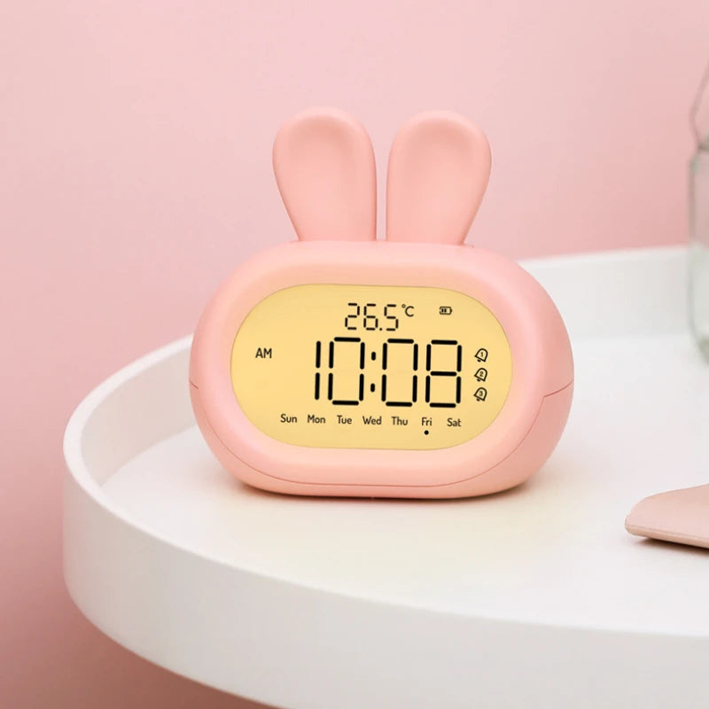réveil lapin enfant LED avec triple alarme