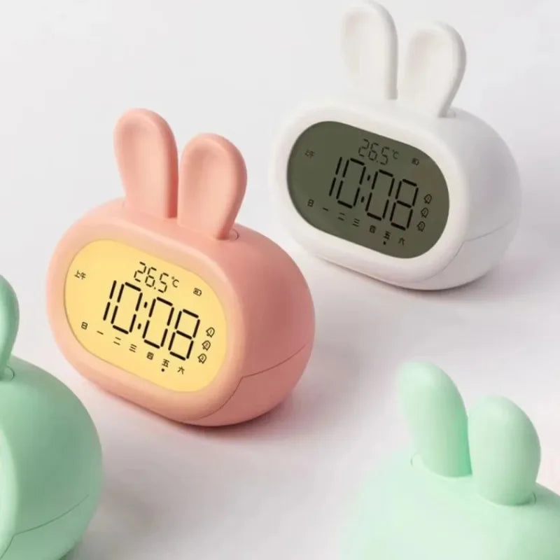 réveil lapin enfant LED avec triple alarme