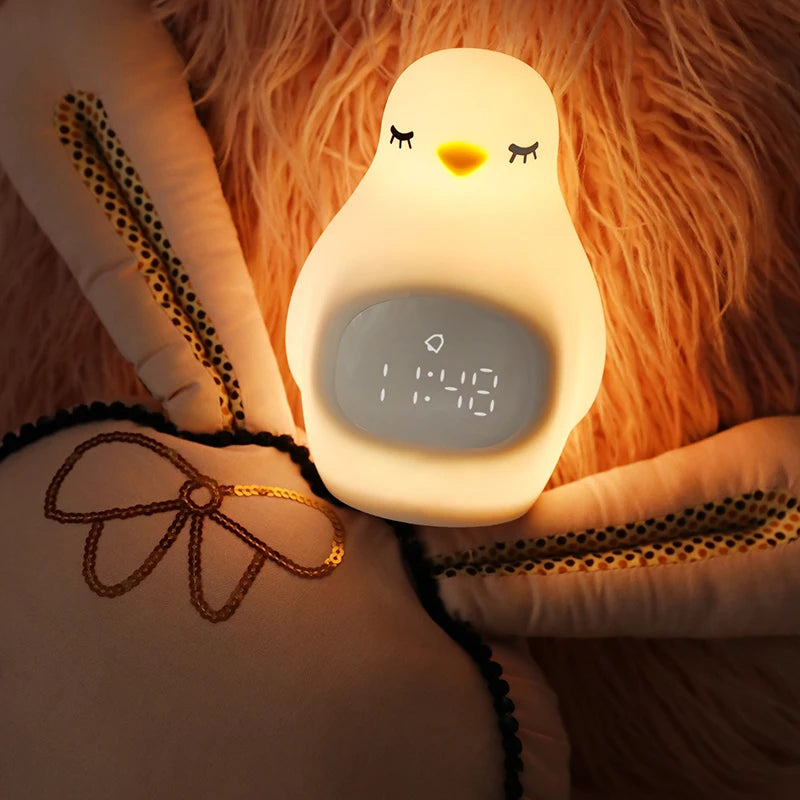 réveil veilleuse tactile rechargeable USB pour enfant