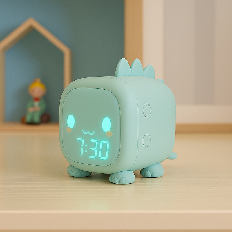 réveil dinosaure LED enfant avec lumière verte