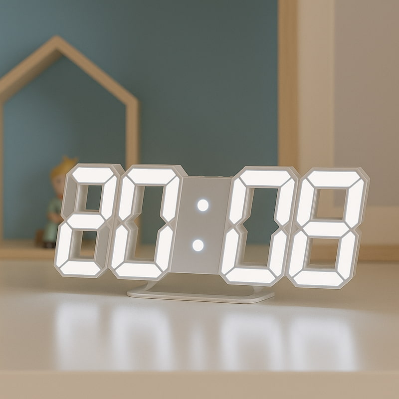 réveil numérique LED grand format pour enfant
