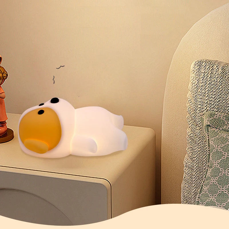 veilleuse chien en silicone rechargeable USB