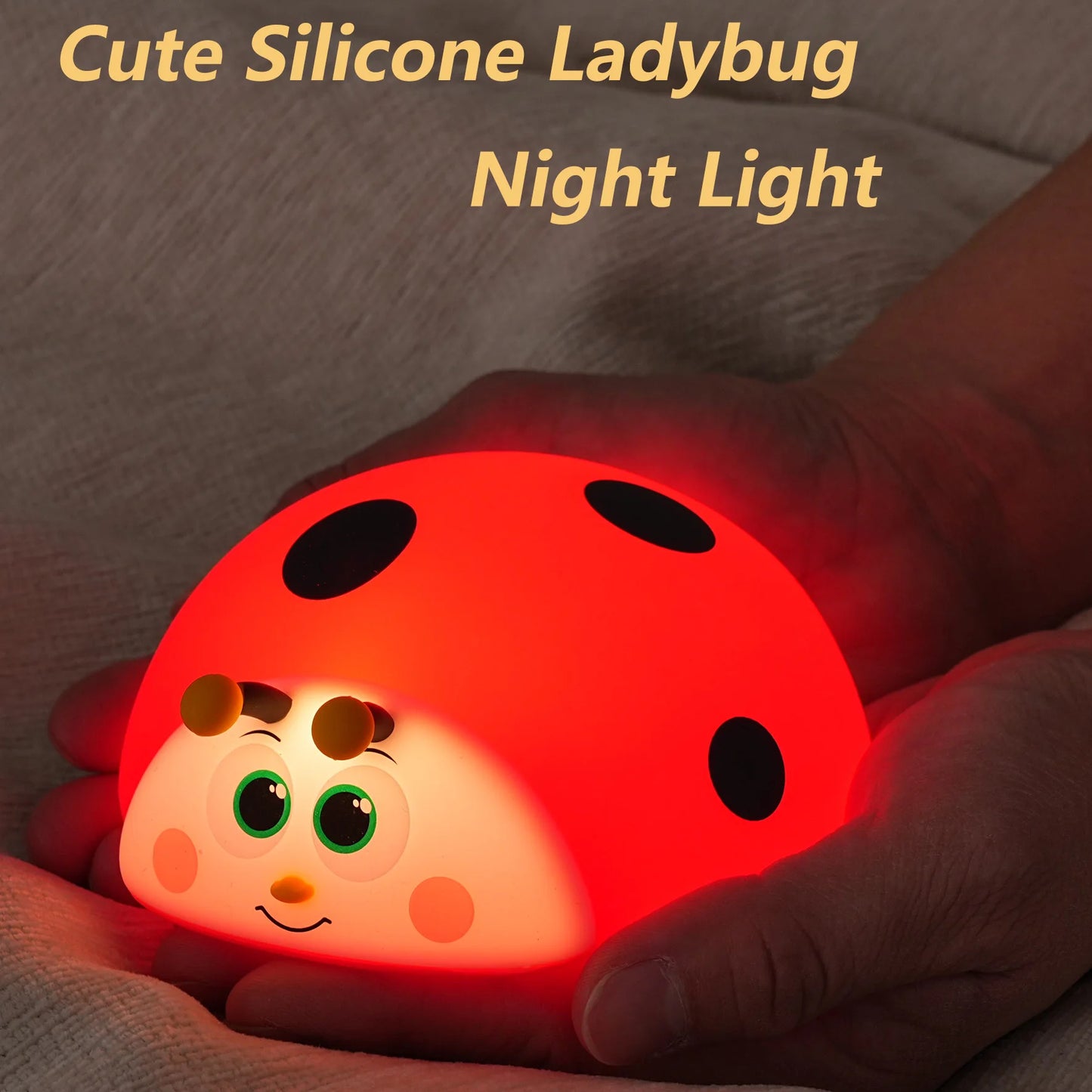 veilleuse coccinelle tactile en silicone douce
