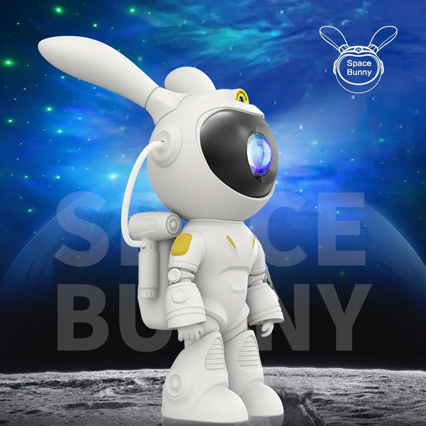veilleuse enfant design astronaute lapin