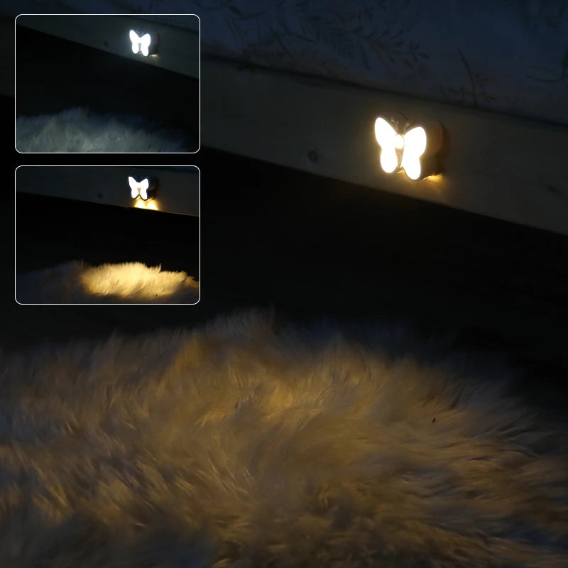 veilleuse murale LED papillon rechargeable