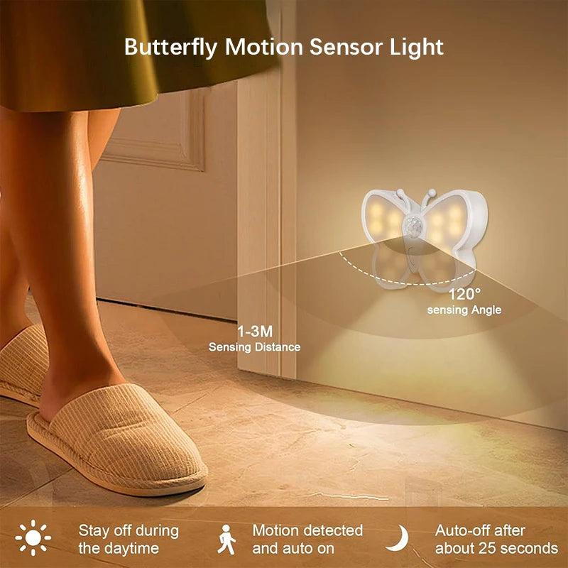 veilleuse papillon 3 modes lumière USB