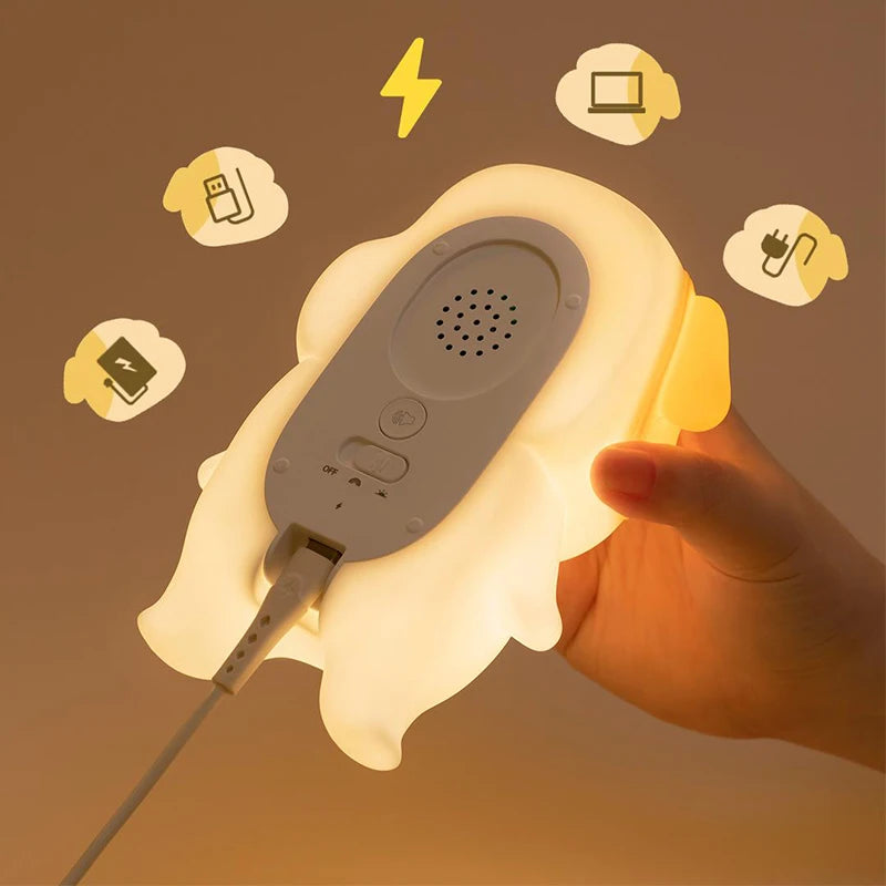 veilleuse tactile chien avec lumière chaude