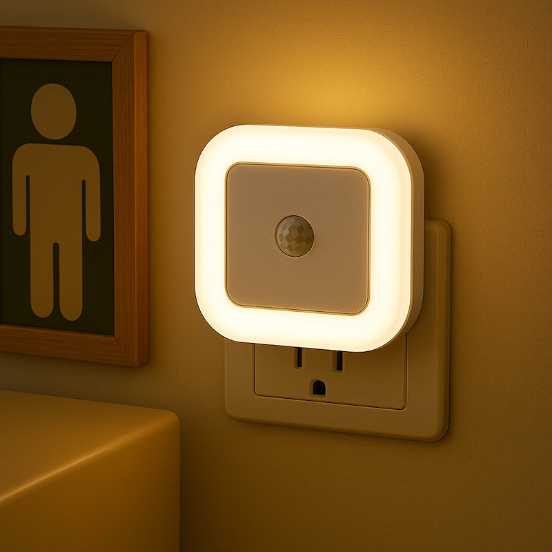 veilleuse carrée détecteur de mouvement murale