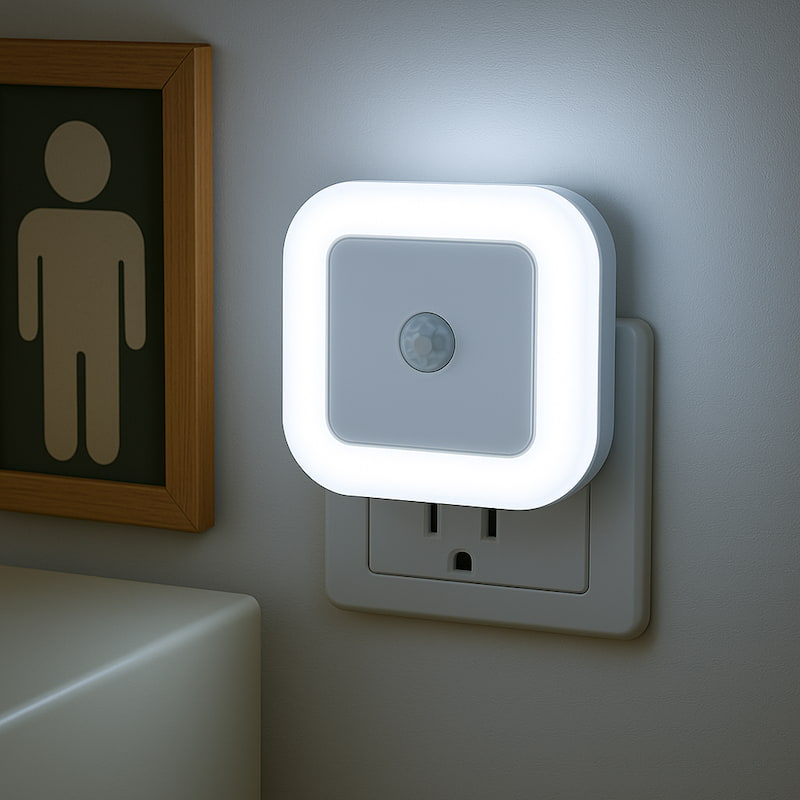 veilleuse carrée détecteur de mouvement