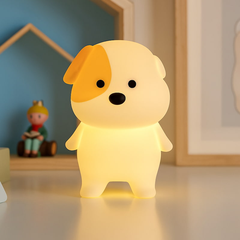 veilleuse chien en silicone pour bebe et enfants