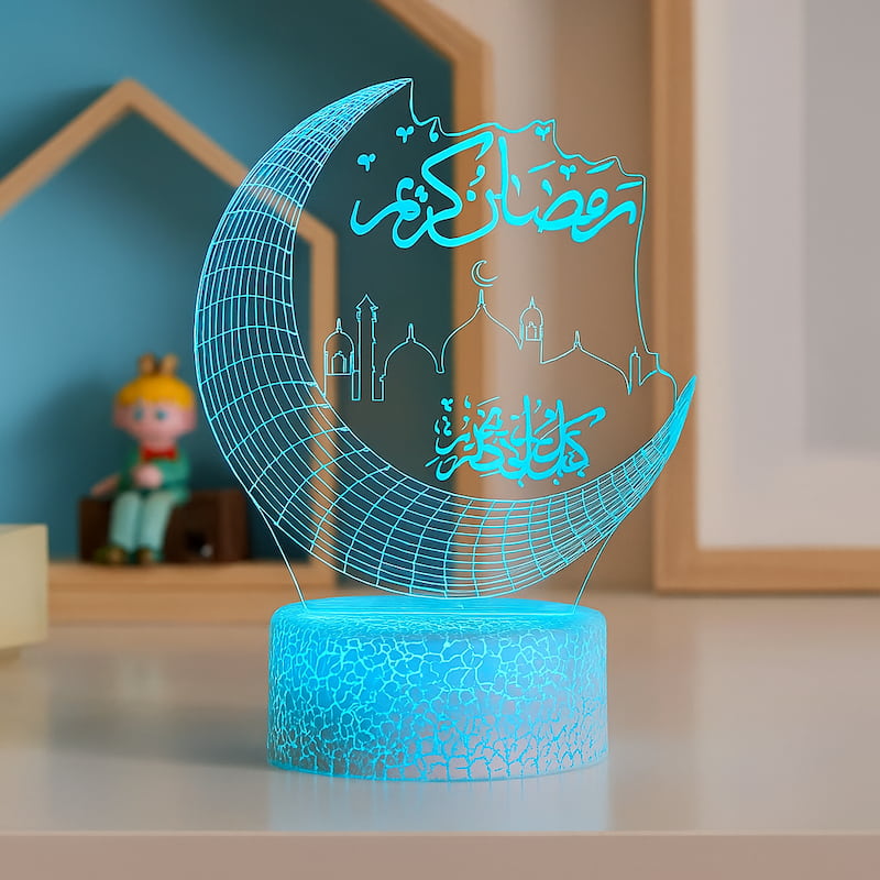 veilleuse LED Eid Mubarak croissant lune
