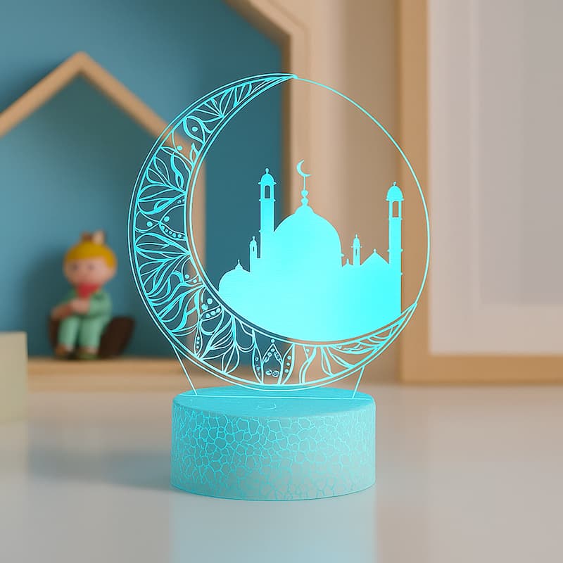 Veilleuse coranique Eid Mubarak 3D | EidQura