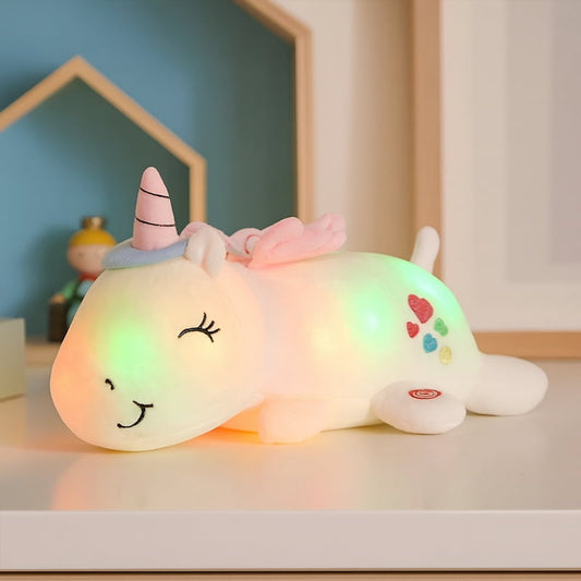 veilleuse licorne bleue lumineuse 60 cm