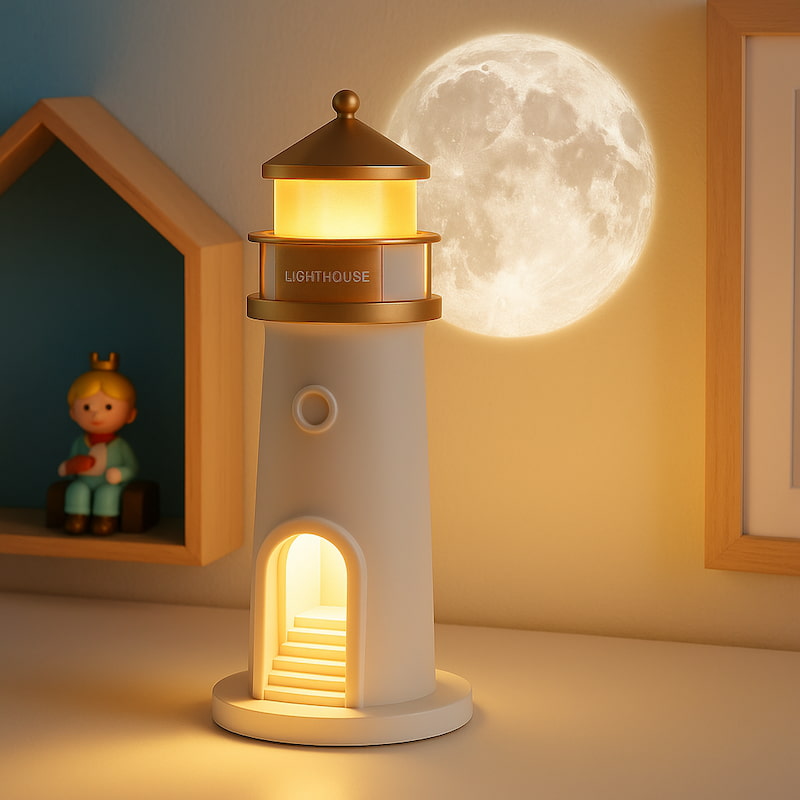 veilleuse projection lune en chambre bébé