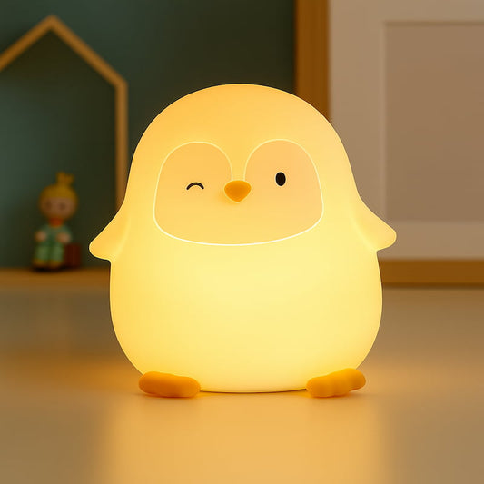 veilleuse pingouin silicone bébé