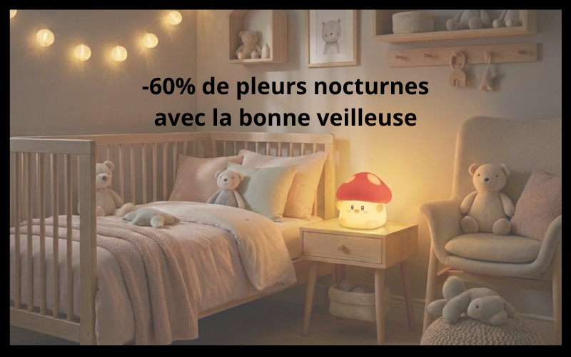 -60% de pleurs nocturnes avec la bonne veilleuse