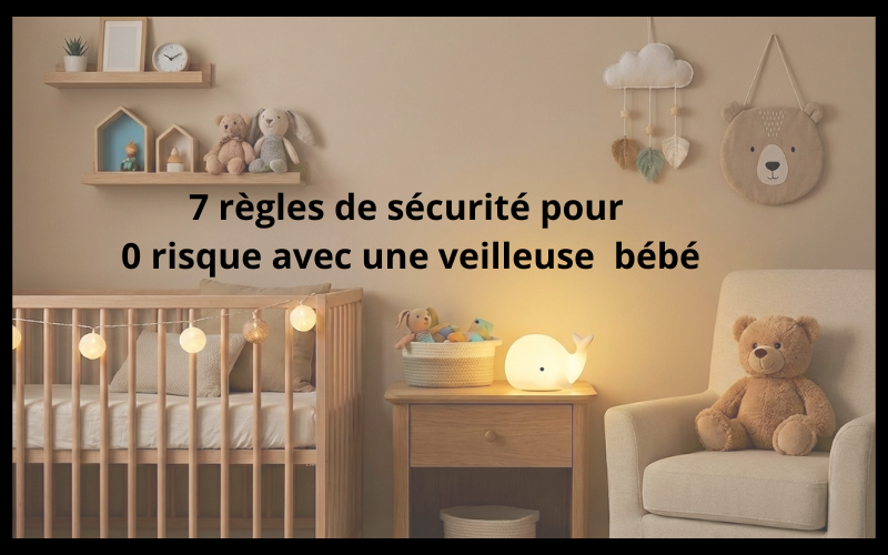 7 règles de sécurité pour  0 risque avec une veilleuse  bébé