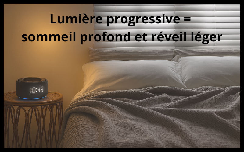 Lumière progressive =  sommeil profond et réveil léger