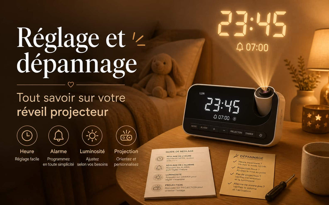 Réglage et dépannage : Tout savoir sur votre réveil projecteur