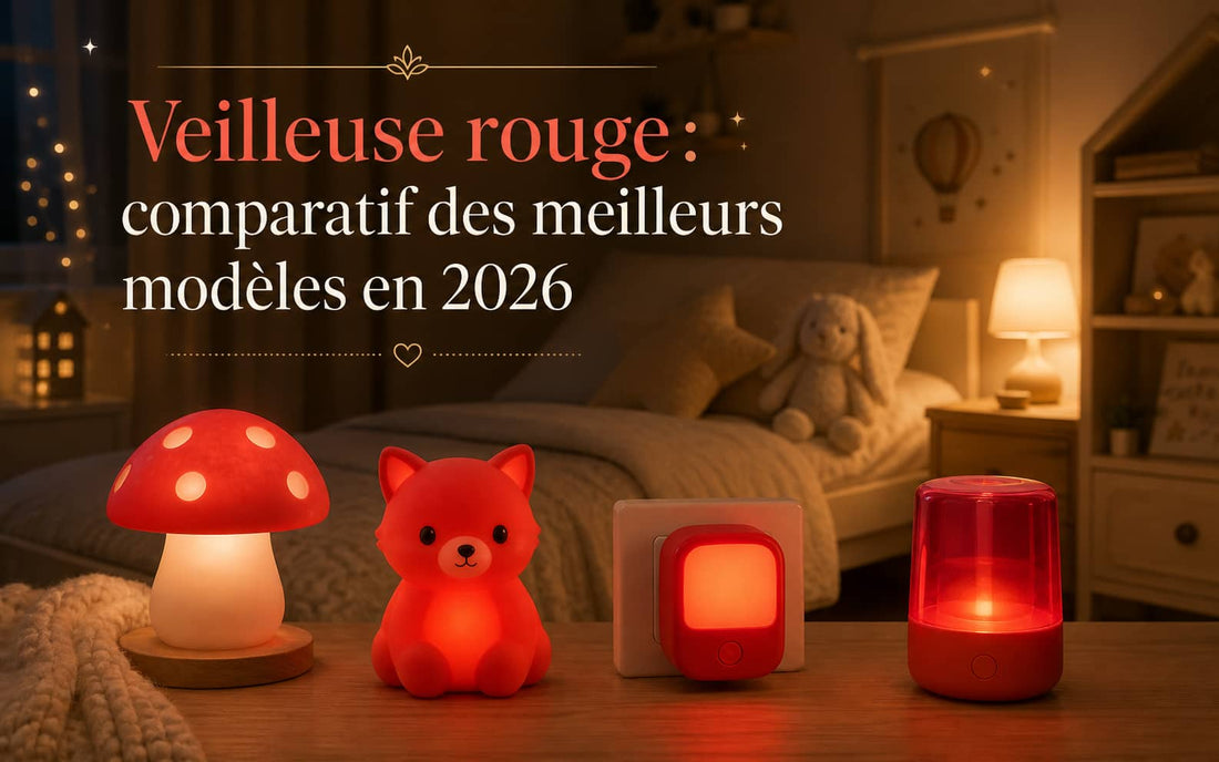 Veilleuse rouge : comparatif des meilleurs modèles en 2026