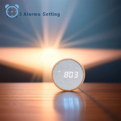 Affichage LED réveil circulaire – design épuré