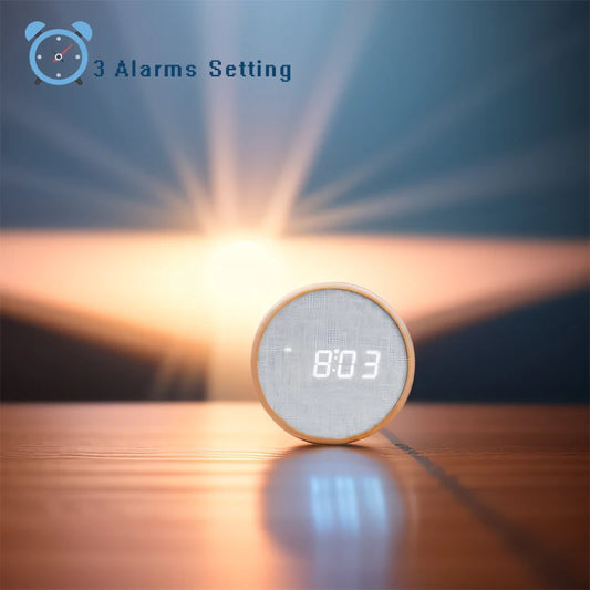 Affichage LED réveil circulaire – design épuré