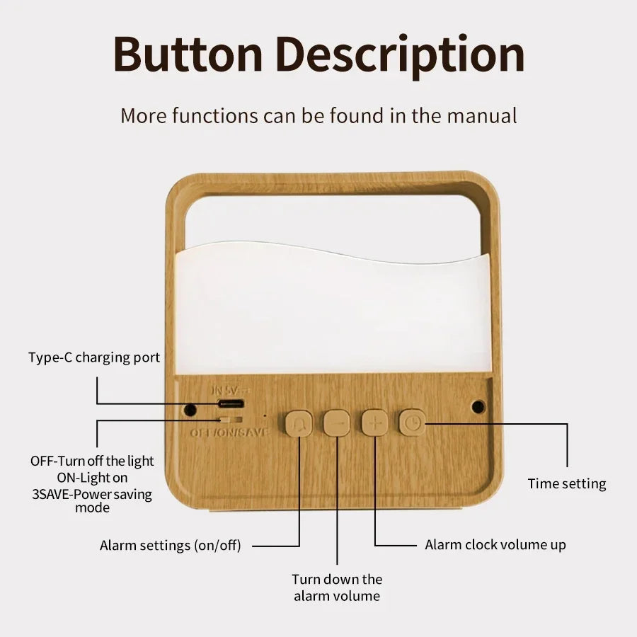 Boutons arriere reveil UrbanRise – controle facile