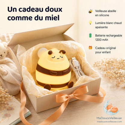 Coffret cadeau veilleuse abeille