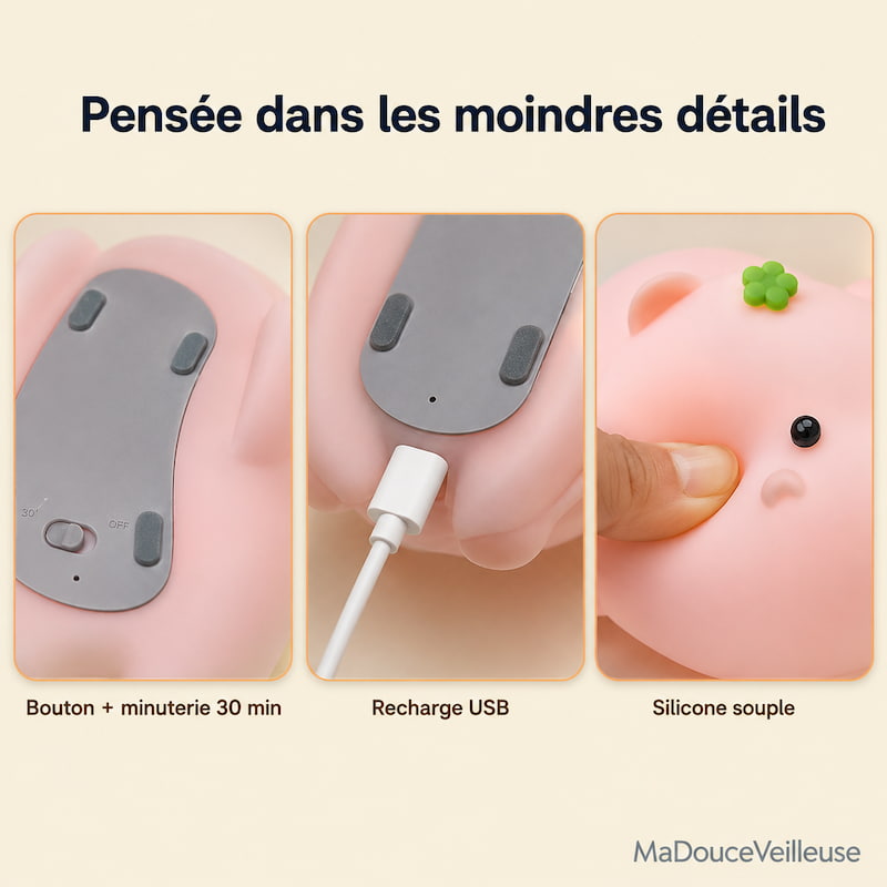 Veilleuse hippopotame bébé - HippoLight
