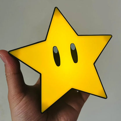 Cadeau gamer lampe etoile Super Mario StarHero MaDouceVeilleuse