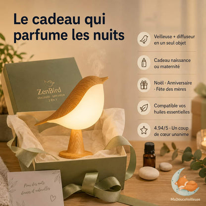 veilleuse oiseau rechargeable et tactile