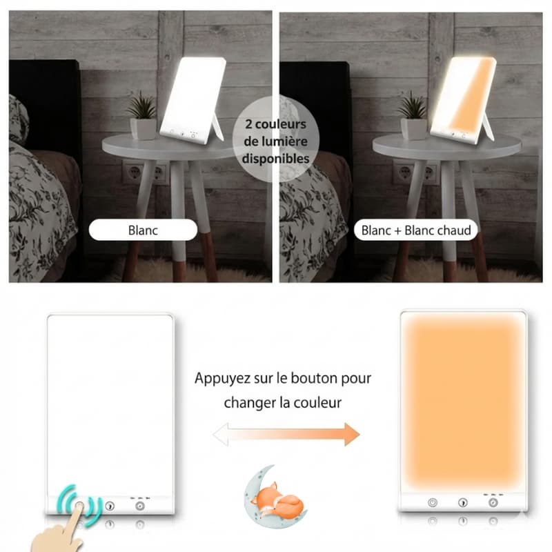 LumiRise lampe SAD therapy design compact rectangulaire