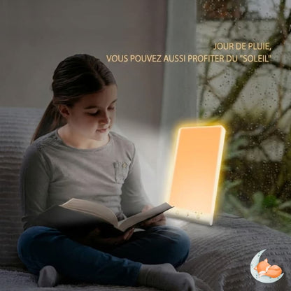 Lampe luminothérapie LED sans UV usage matin 30-50 cm
