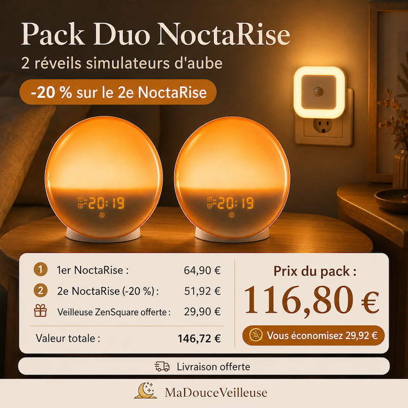 Pack Duo NoctaRise | 2 réveils simulateurs d'aube ⏰