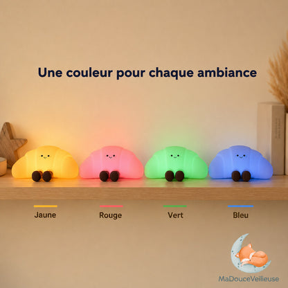 Veilleuse Croissant en Silicone Tactile et Rechargeable