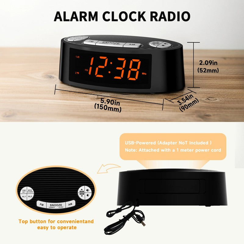 Double alarme progressive reveil radio AM/FM MaDouceVeilleuse