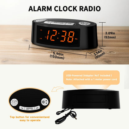 Double alarme progressive reveil radio AM/FM MaDouceVeilleuse